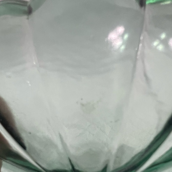 Vtg Green Glass Dish Three Leaf Clover Candy Nut Trinket Tray Carnival Glass MCM - Picture 12 of 13